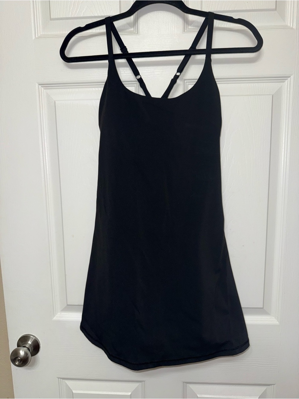 Healthygoga Athleisure Dress with Open Back Shorts and Built in Bra